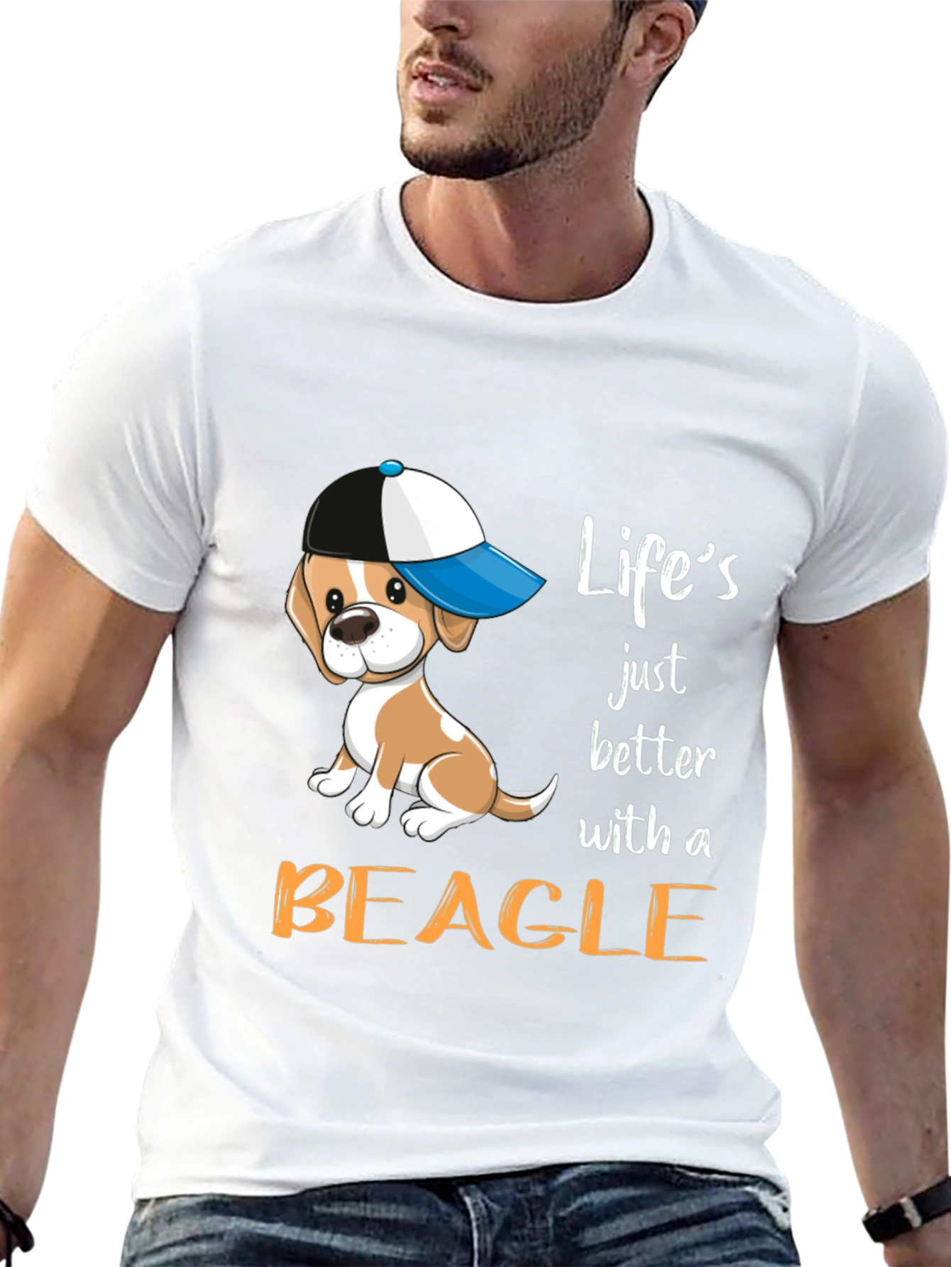 Lifes Better With A Beagle Black T-Shirt