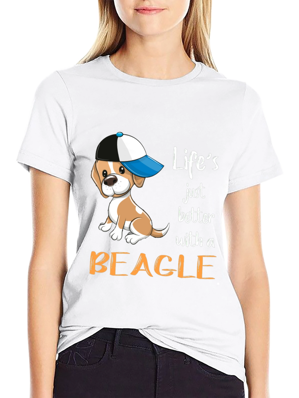 Lifes Better With A Beagle Black T-Shirt