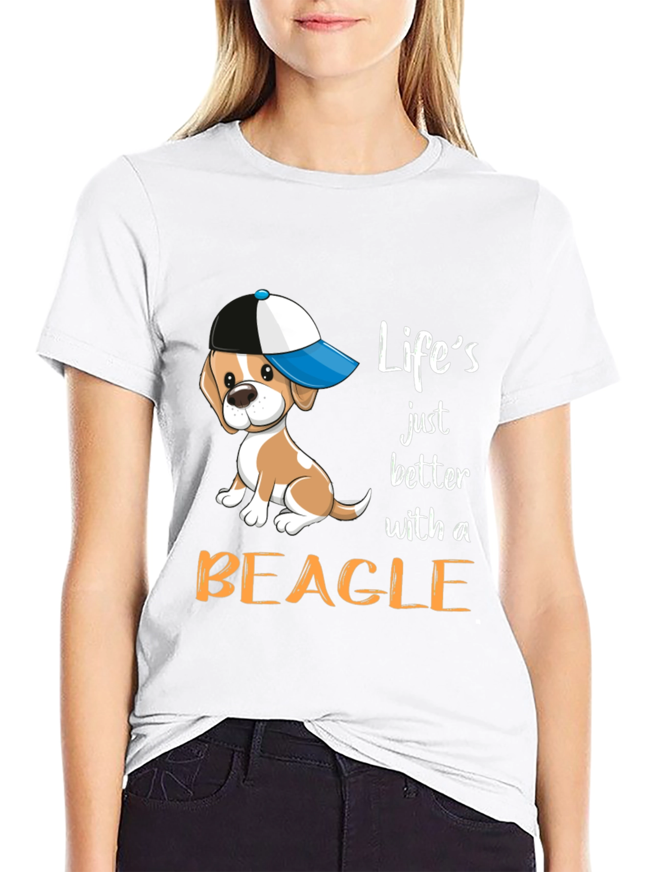 Lifes Better With A Beagle Black T-Shirt