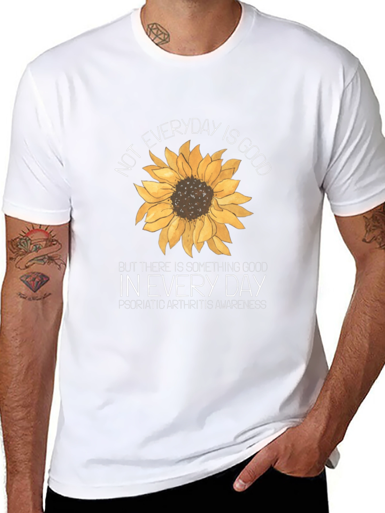Psoriatic Arthritis Awareness Sunflower T-Shirt