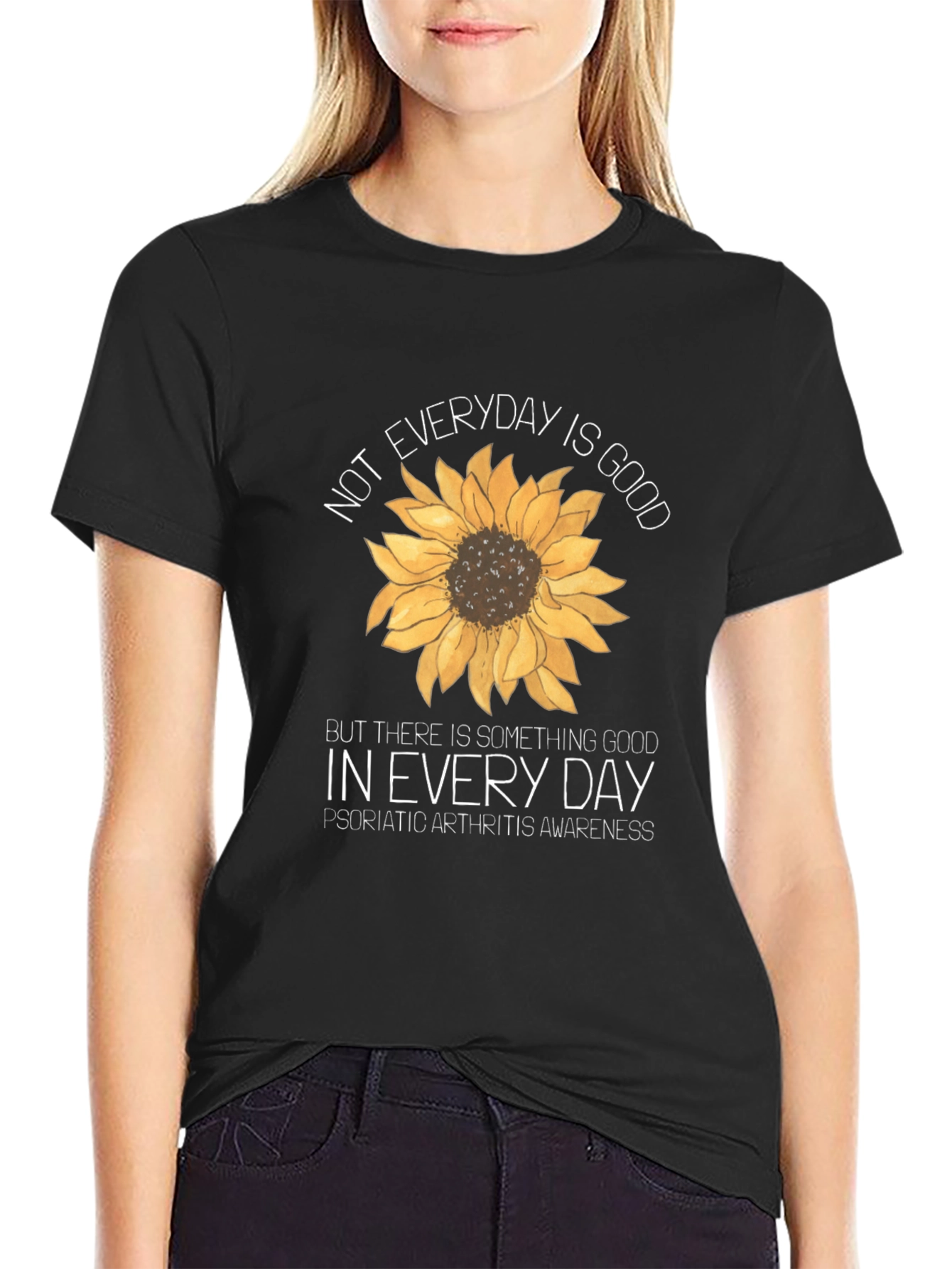 Psoriatic Arthritis Awareness Sunflower T-Shirt