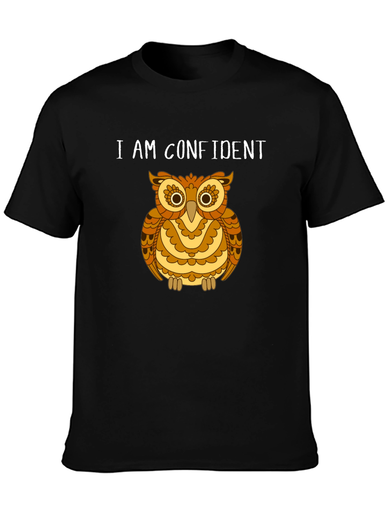 I AM CONFIDENT Owl Graphic Tee - Stylish Comfort