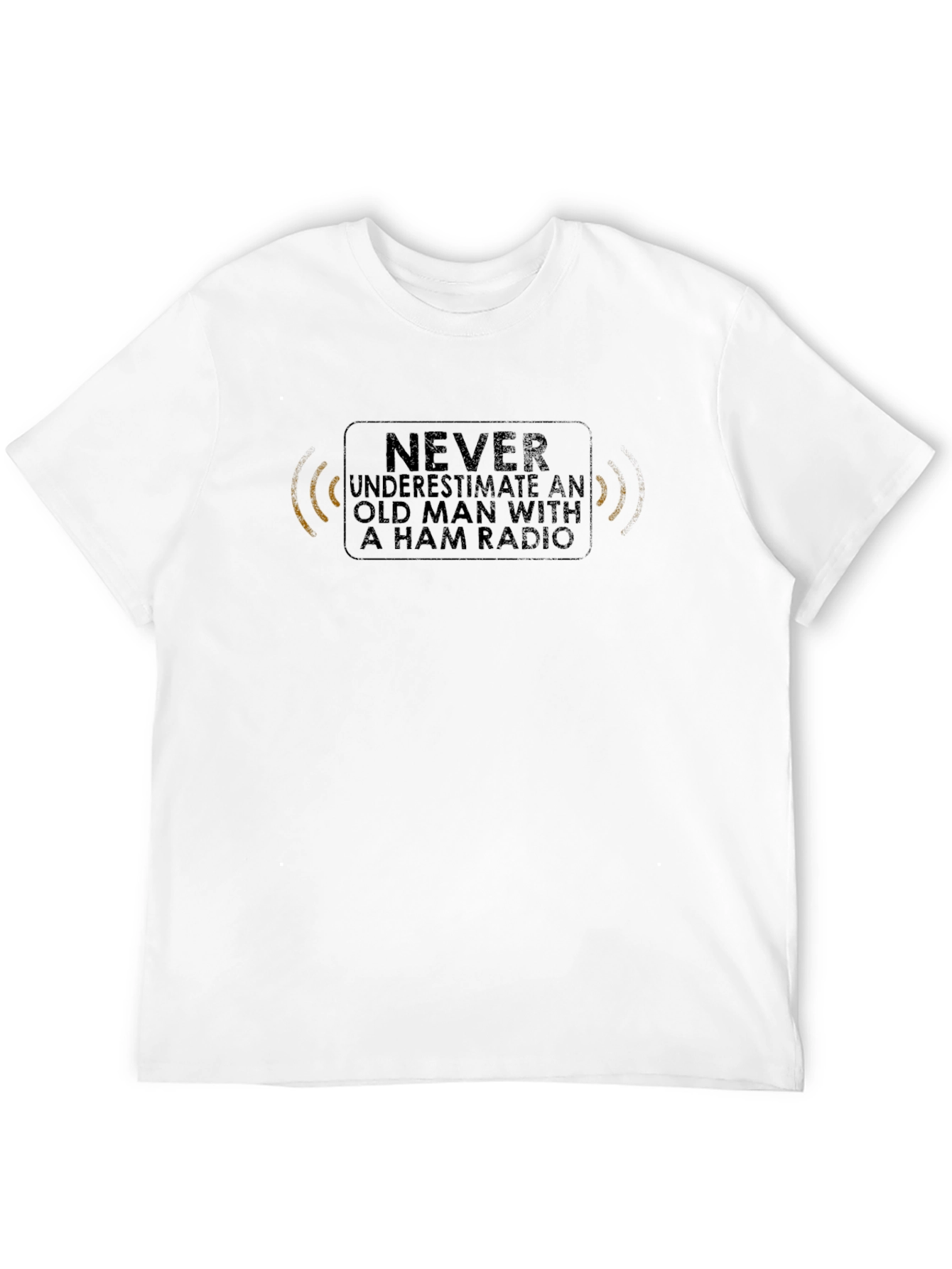 Never Underestimate Old Man Ham Radio T-Shirt