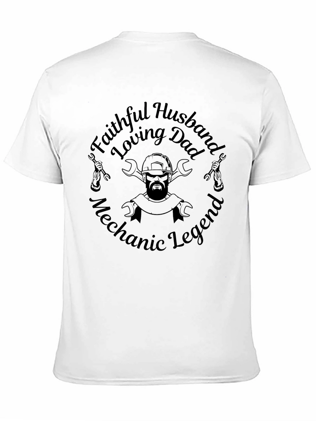 Faithful Husband Mechanic Legend Black T-Shirt