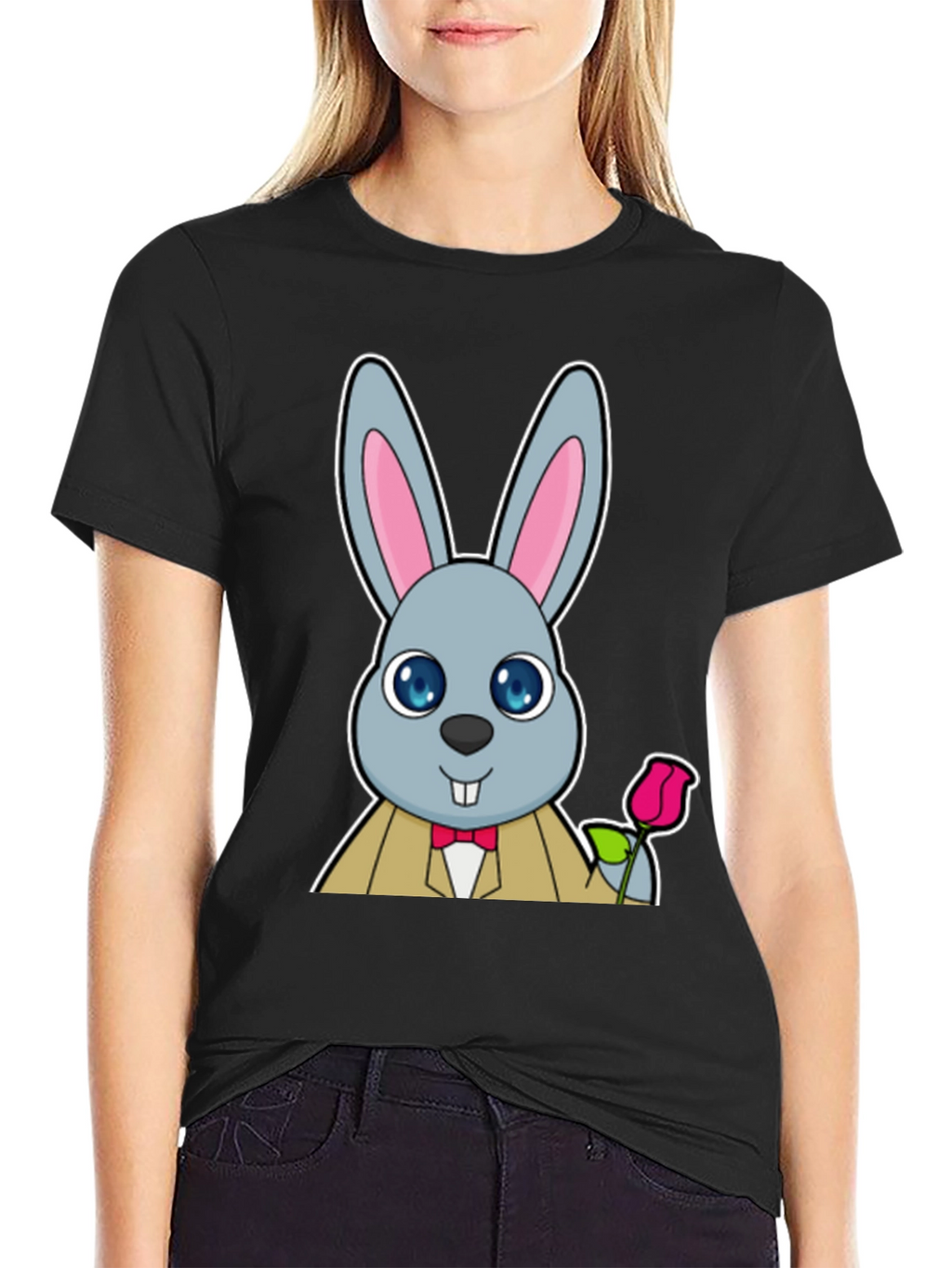 Dapper Rabbit T-Shirt - Cute Cartoon Bunny Tee