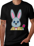 Dapper Rabbit T-Shirt - Cute Cartoon Bunny Tee