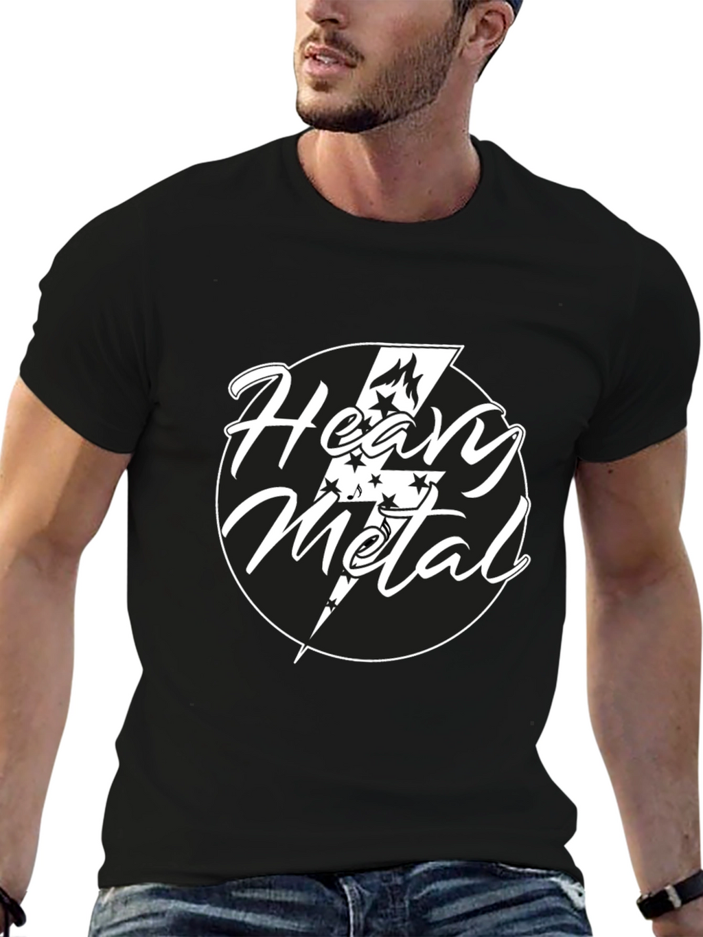 Heavy Metal Graphic Tee - Black Cotton T-Shirt