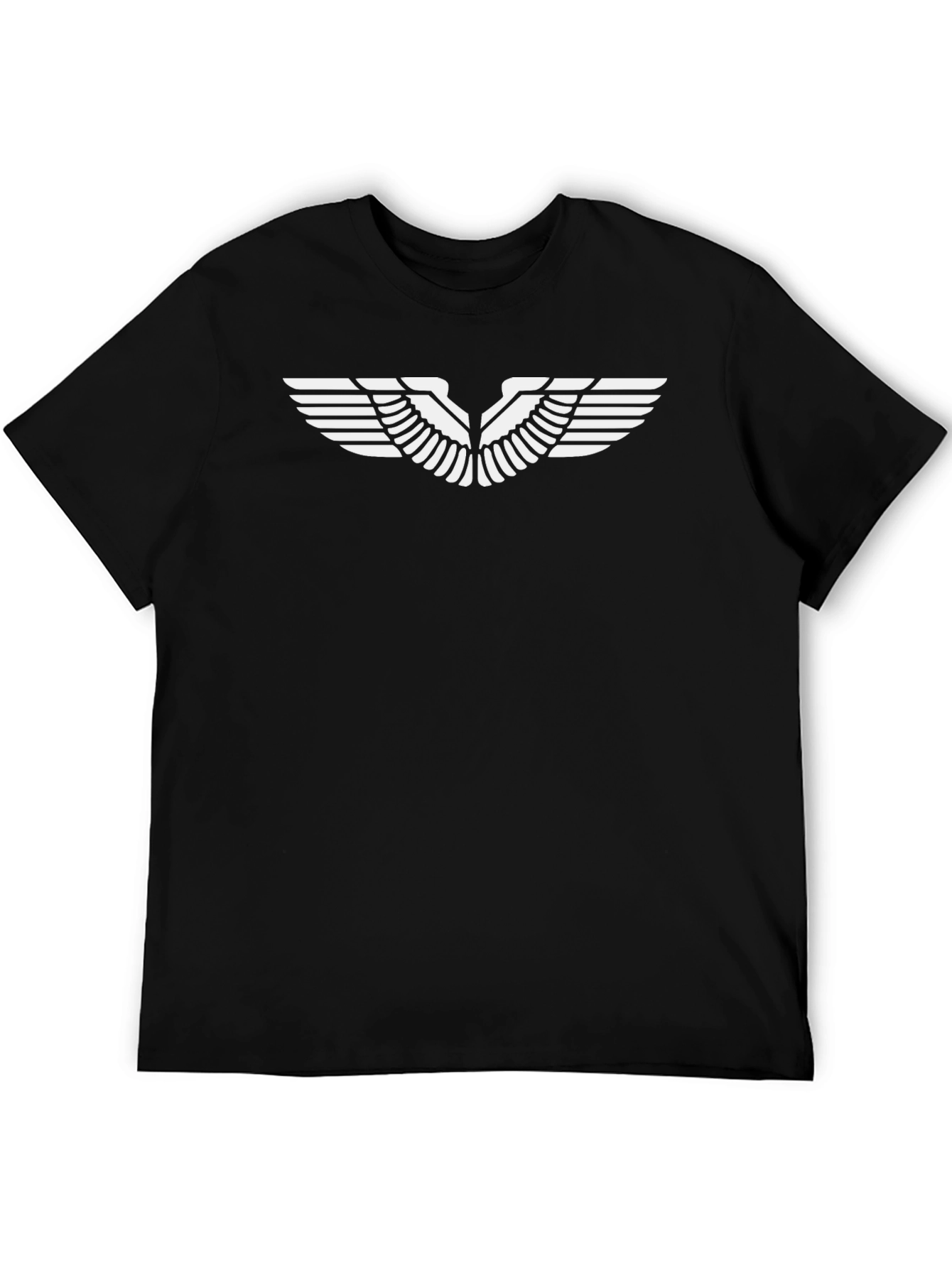 Winged Graphic Tee - Stylish Black Cotton T-Shirt
