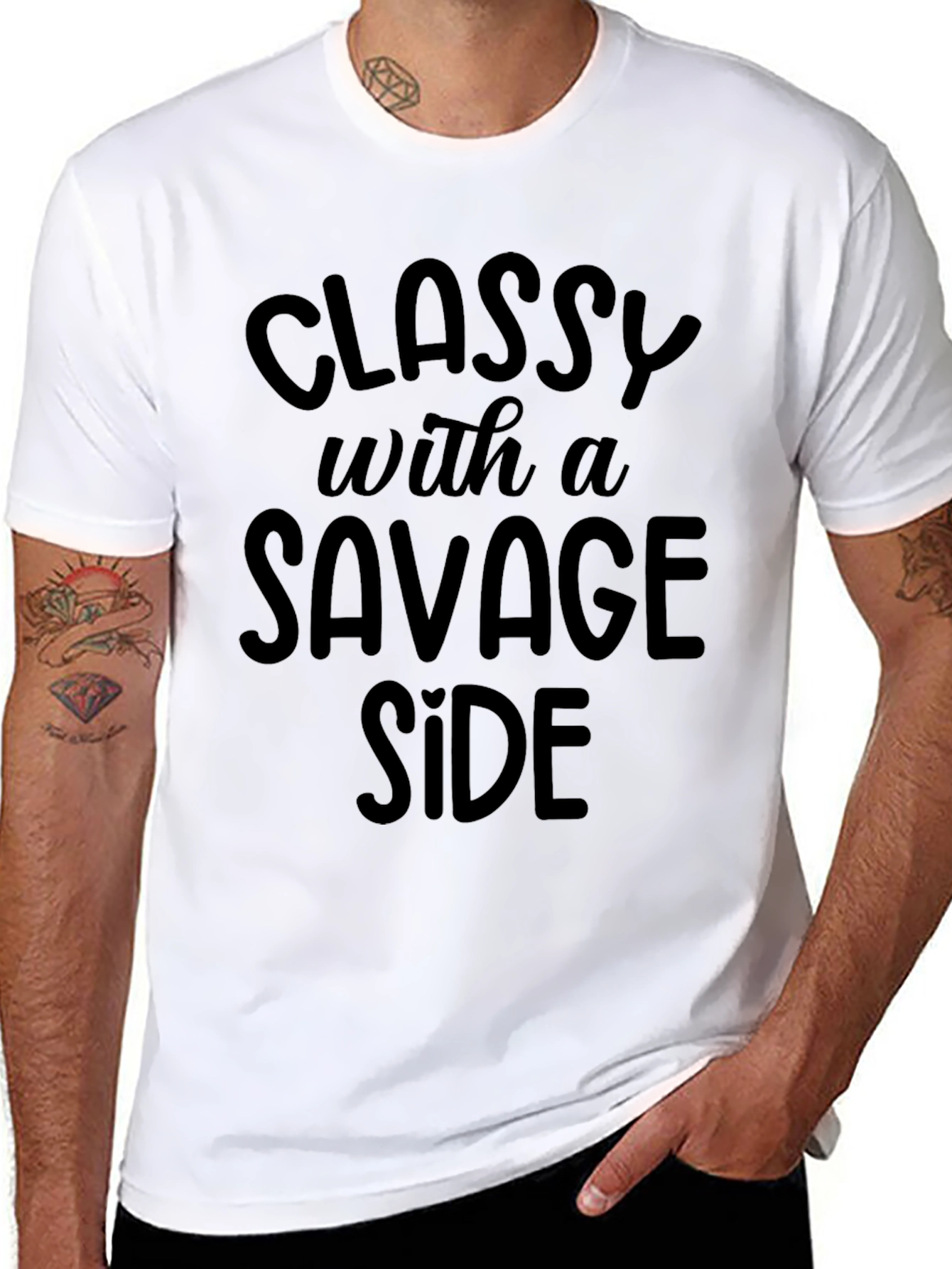 Classy With A Savage Side Black T-Shirt