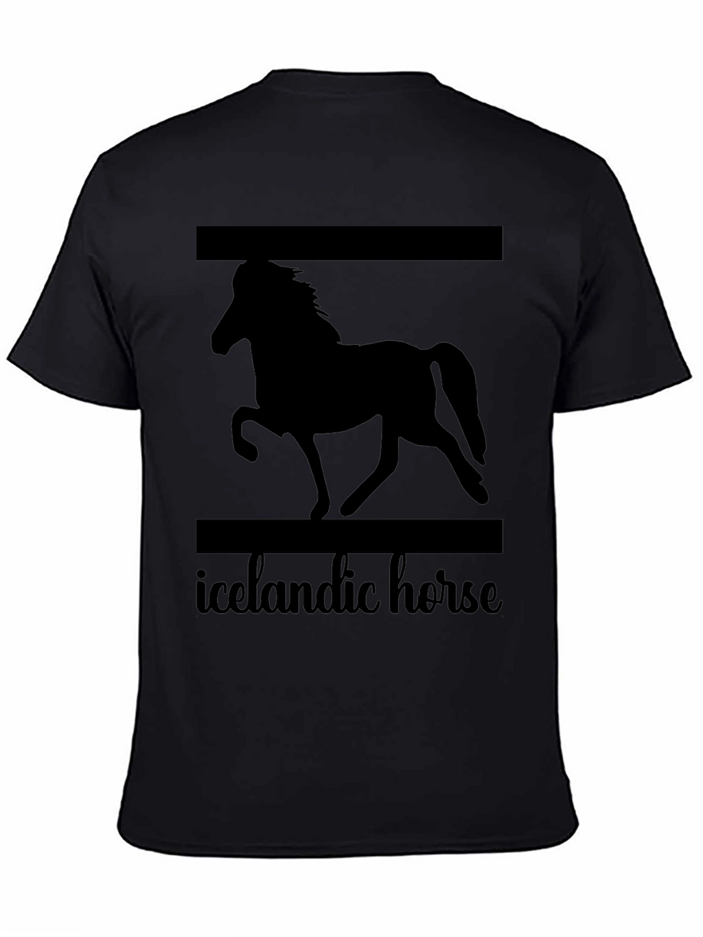 Icelandic Horse Graphic T-Shirt Unisex Black