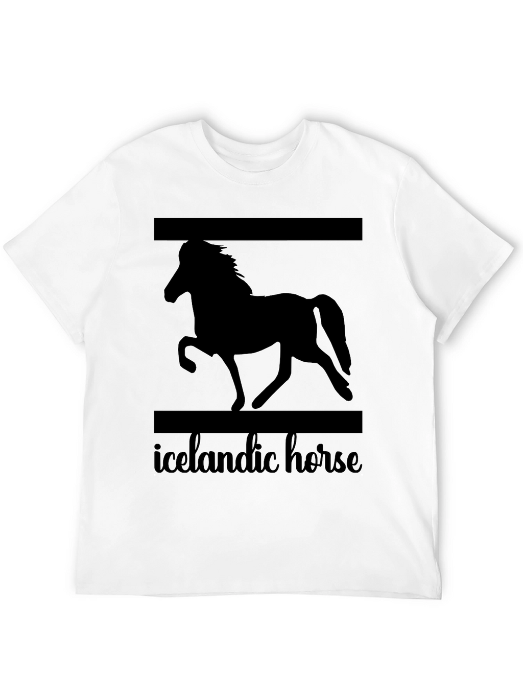 Icelandic Horse Graphic T-Shirt Unisex Black