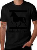 Icelandic Horse Graphic T-Shirt Unisex Black