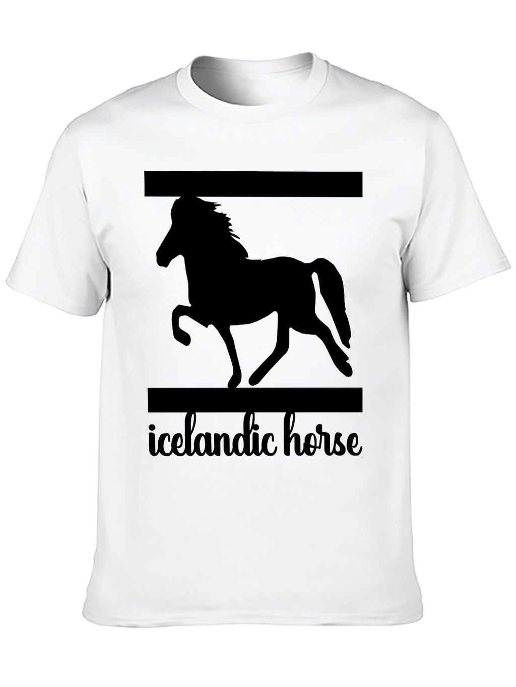 Icelandic Horse Graphic T-Shirt Unisex Black