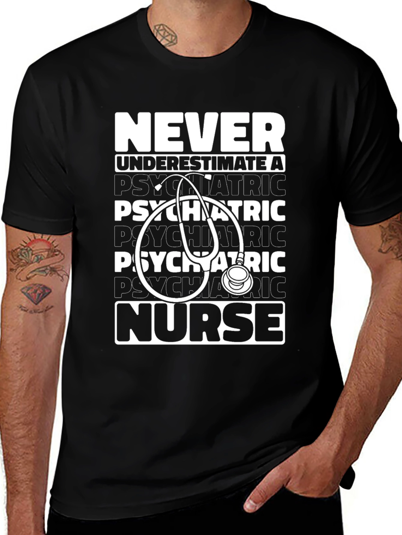 Psychiatric Nurse T-Shirt - Never Underestimate!