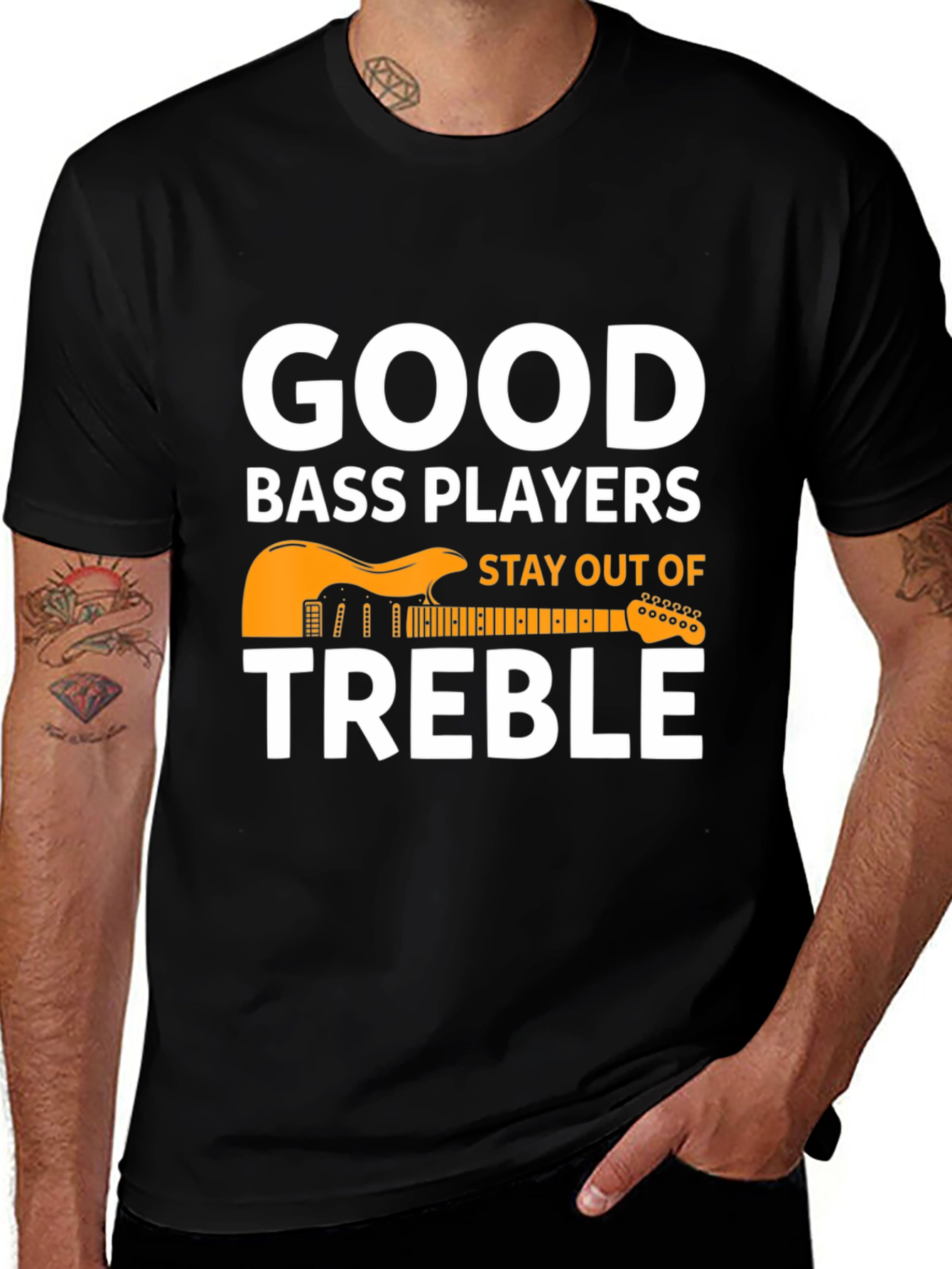 Good Bass Players T-Shirt - Musical Pun Tee