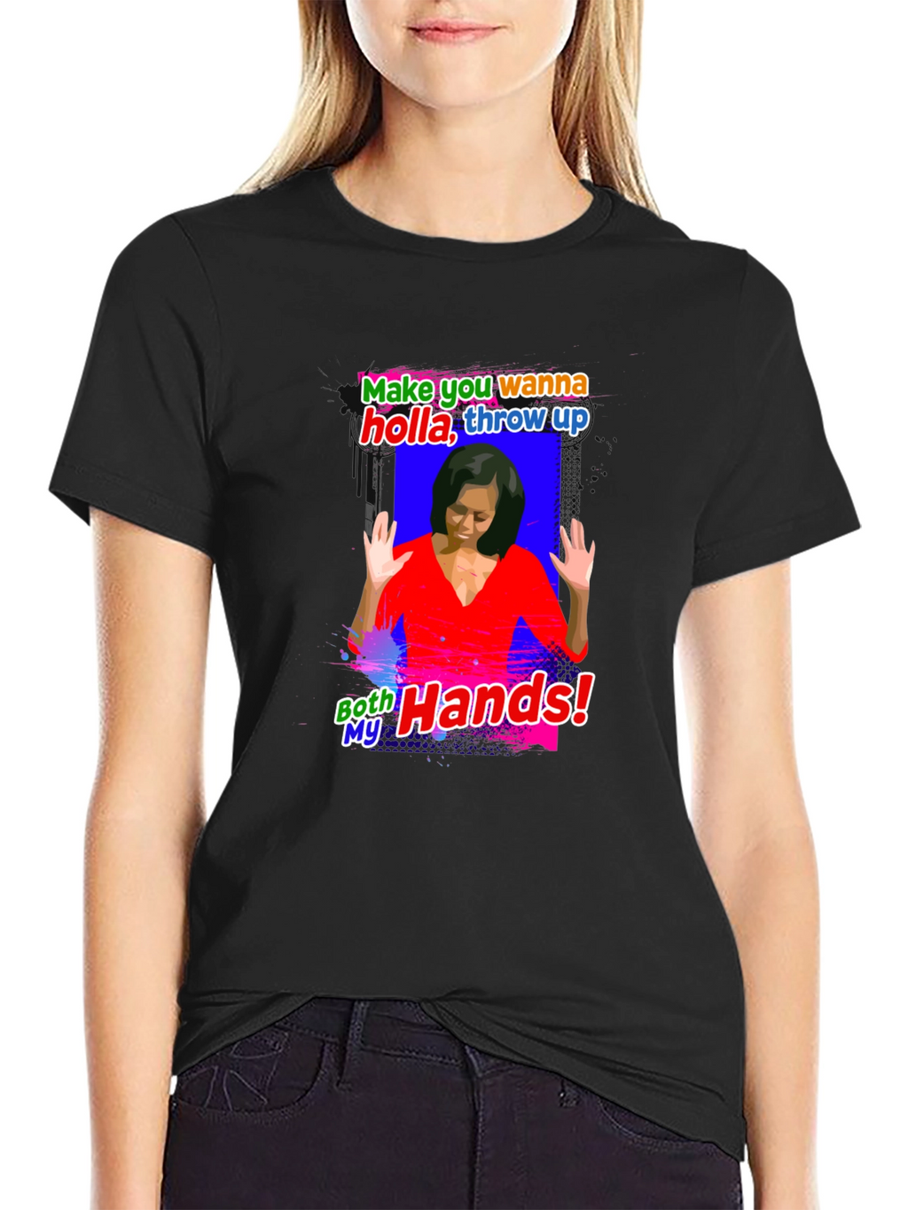 Statement T-Shirt: Michelle Obama Hands Up