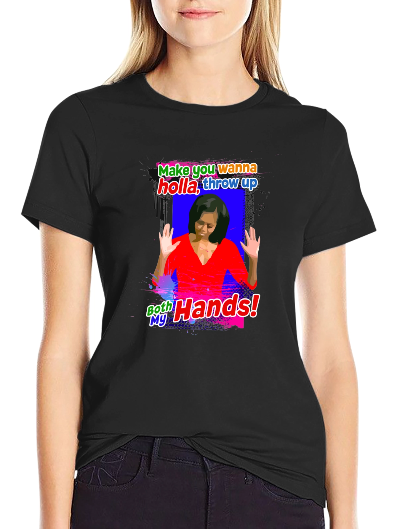 Statement T-Shirt: Michelle Obama Hands Up