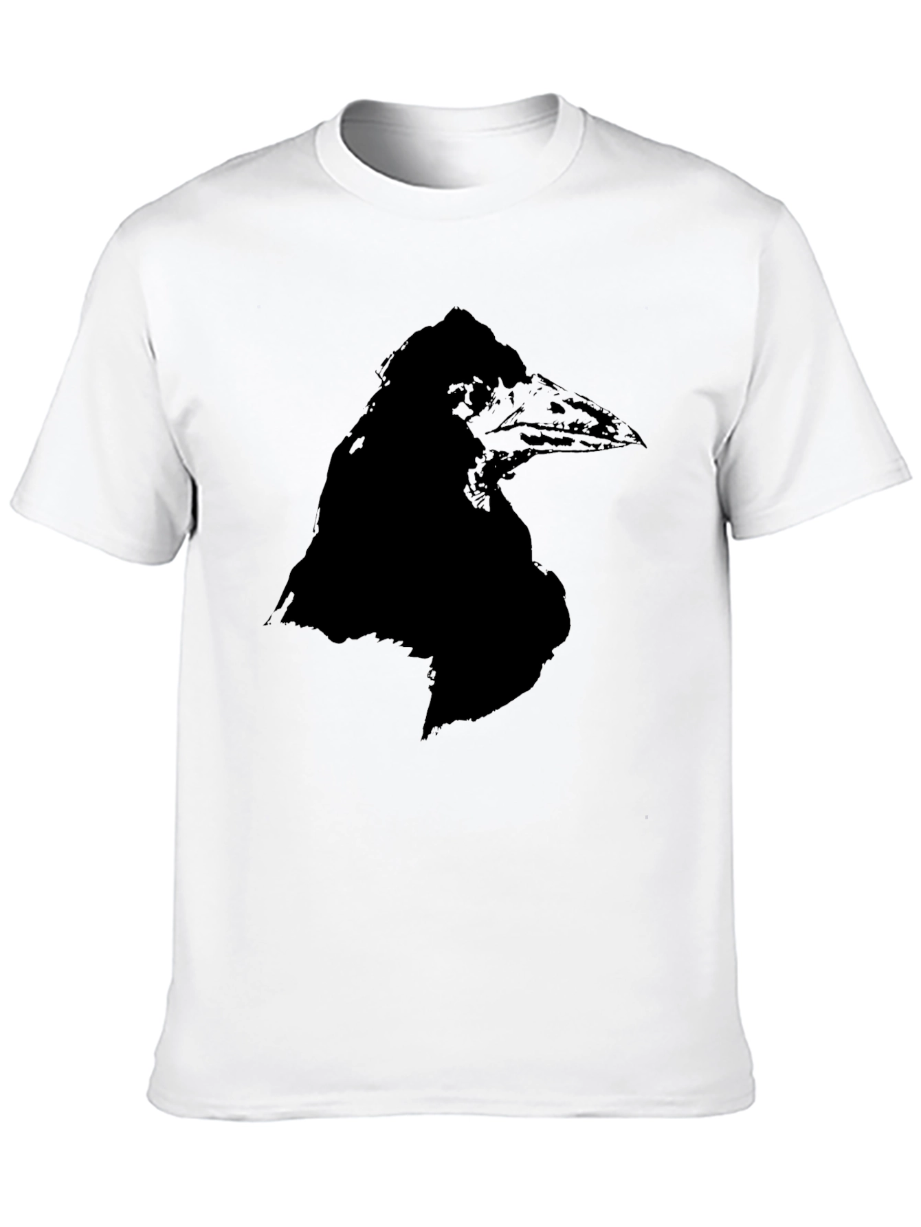 Raven Graphic Tee - Black Crew Neck T-Shirt
