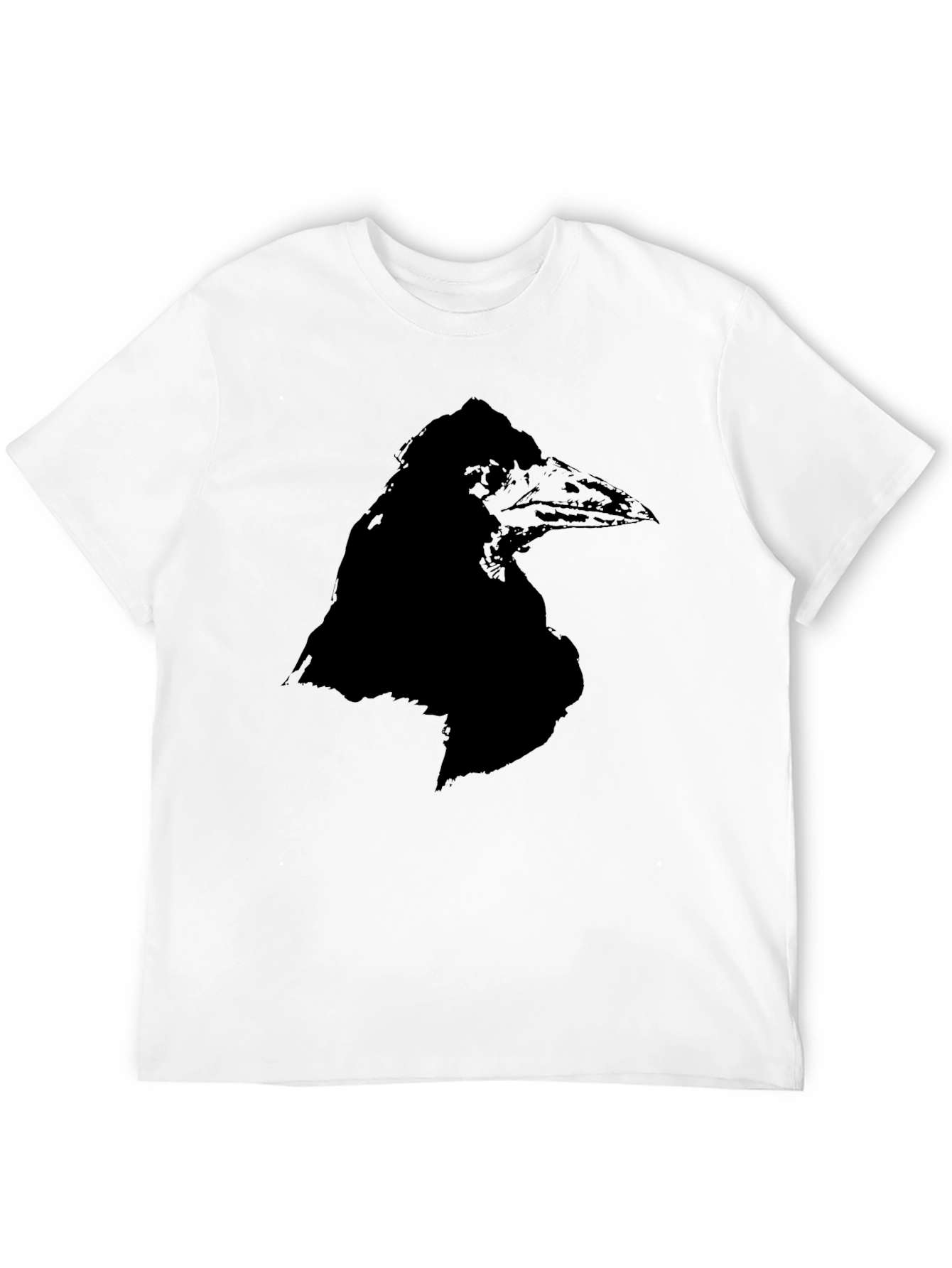 Raven Graphic Tee - Black Crew Neck T-Shirt