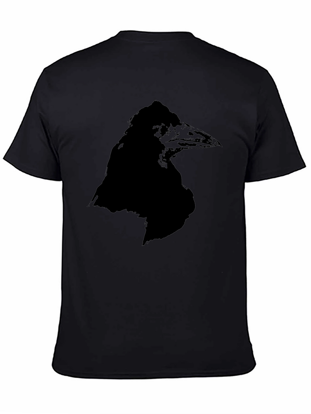 Raven Graphic Tee - Black Crew Neck T-Shirt
