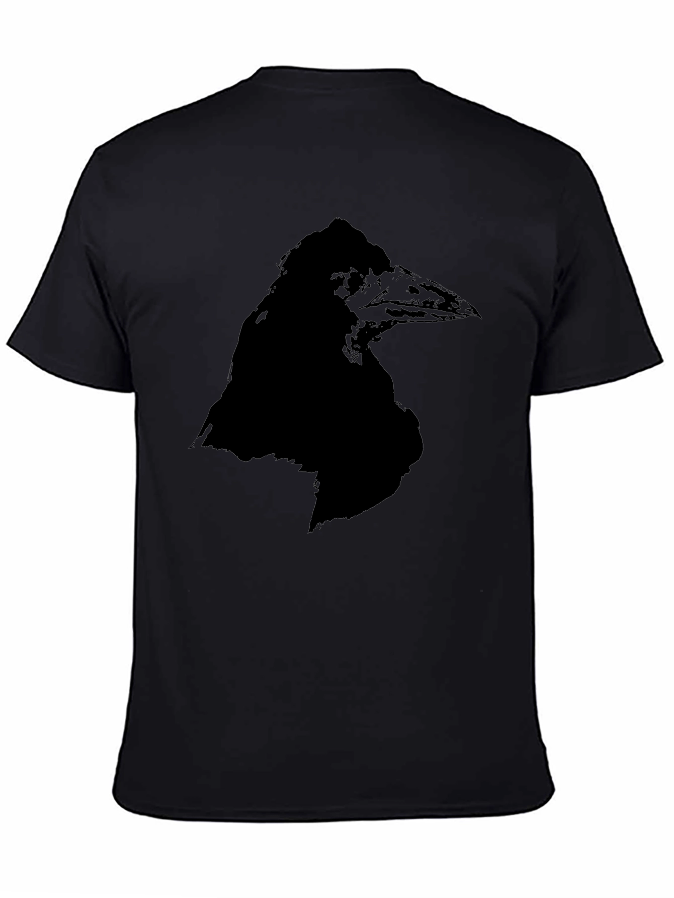 Raven Graphic Tee - Black Crew Neck T-Shirt