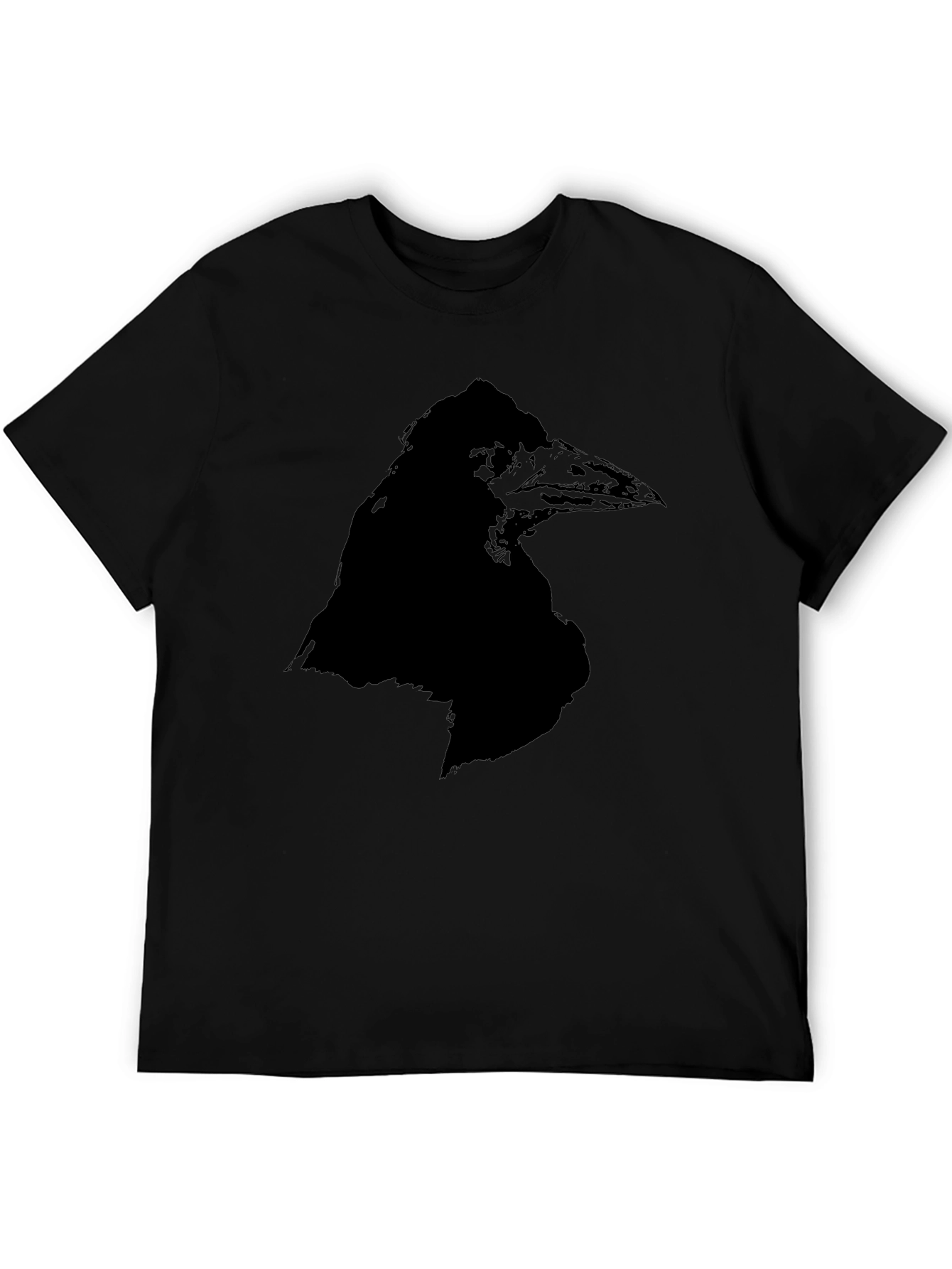 Raven Graphic Tee - Black Crew Neck T-Shirt