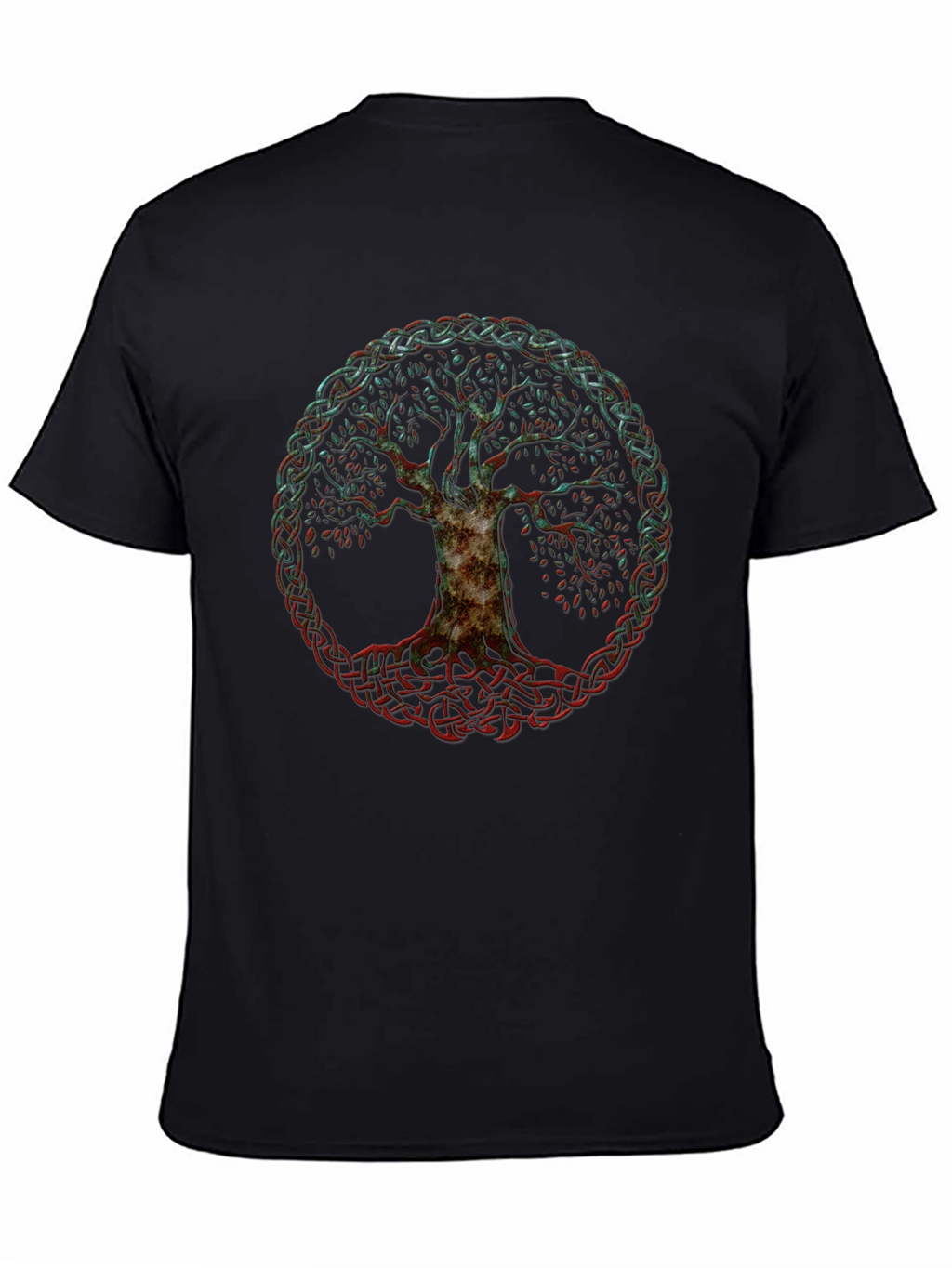 Celtic Tree of Life Graphic T-Shirt - Black