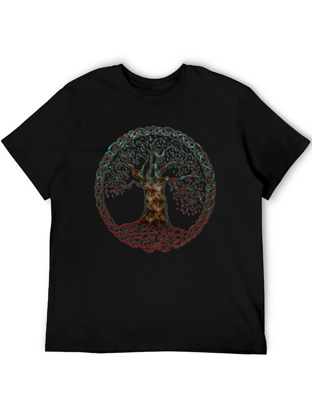 Celtic Tree of Life Graphic T-Shirt - Black