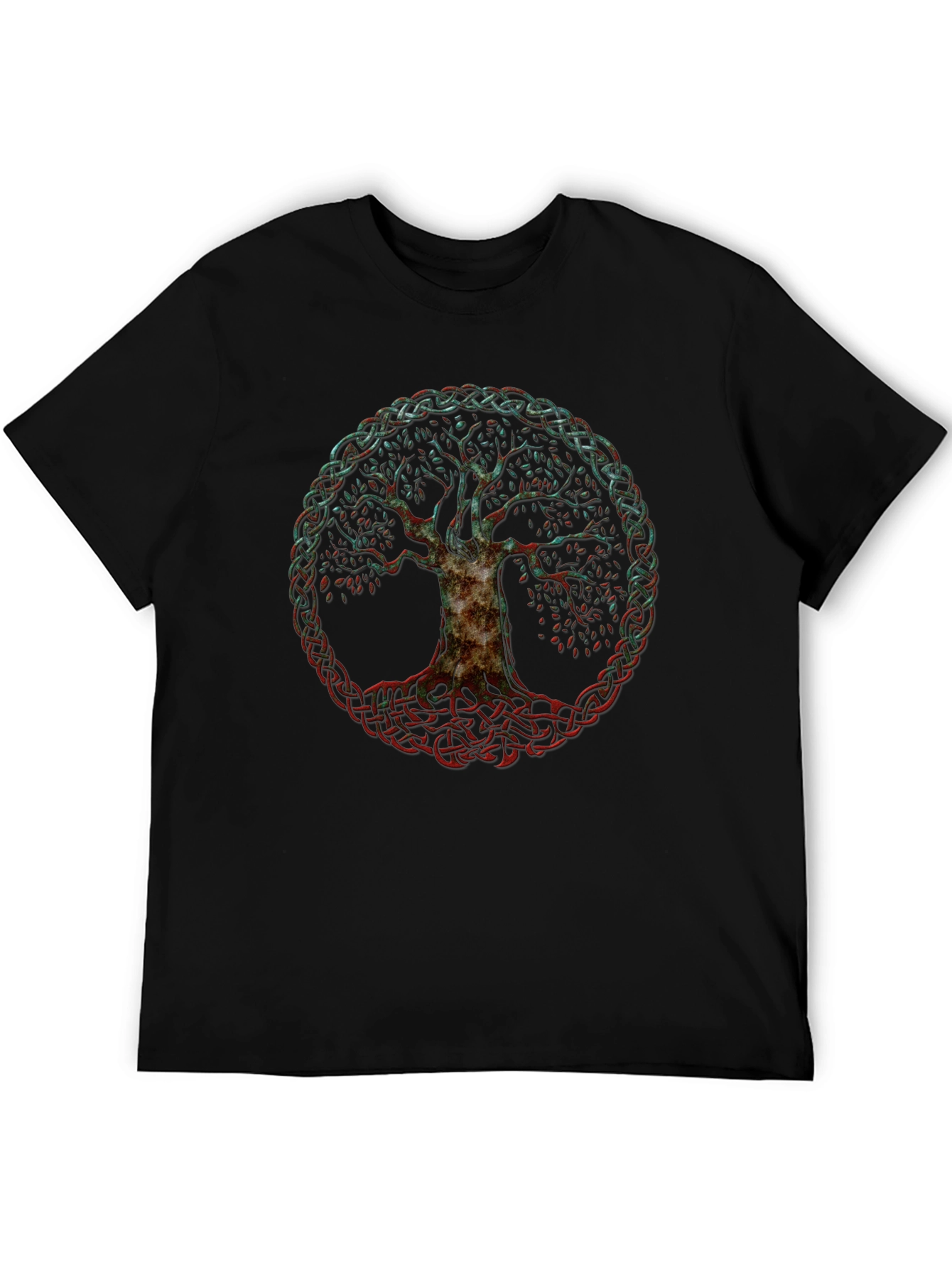 Celtic Tree of Life Graphic T-Shirt - Black