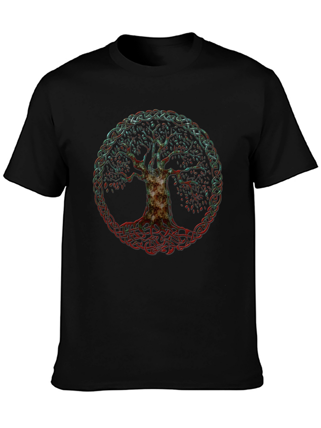 Celtic Tree of Life Graphic T-Shirt - Black