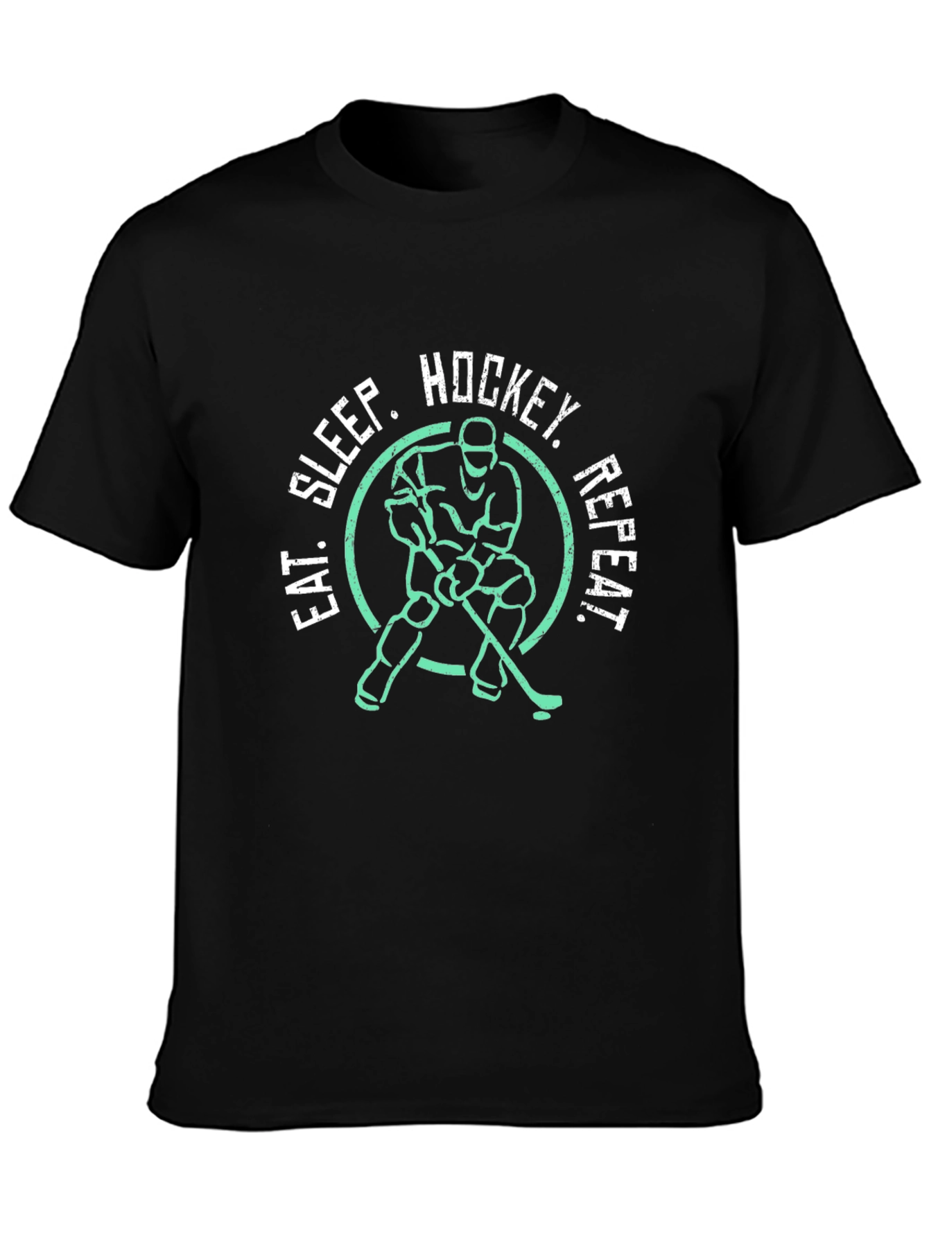 Eat Sleep Hockey Repeat Graphic Tee
