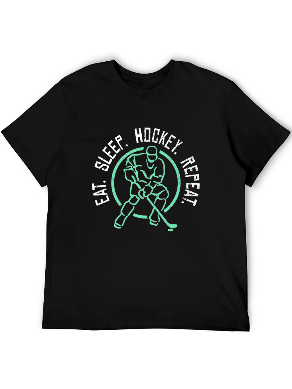 Eat Sleep Hockey Repeat Graphic Tee