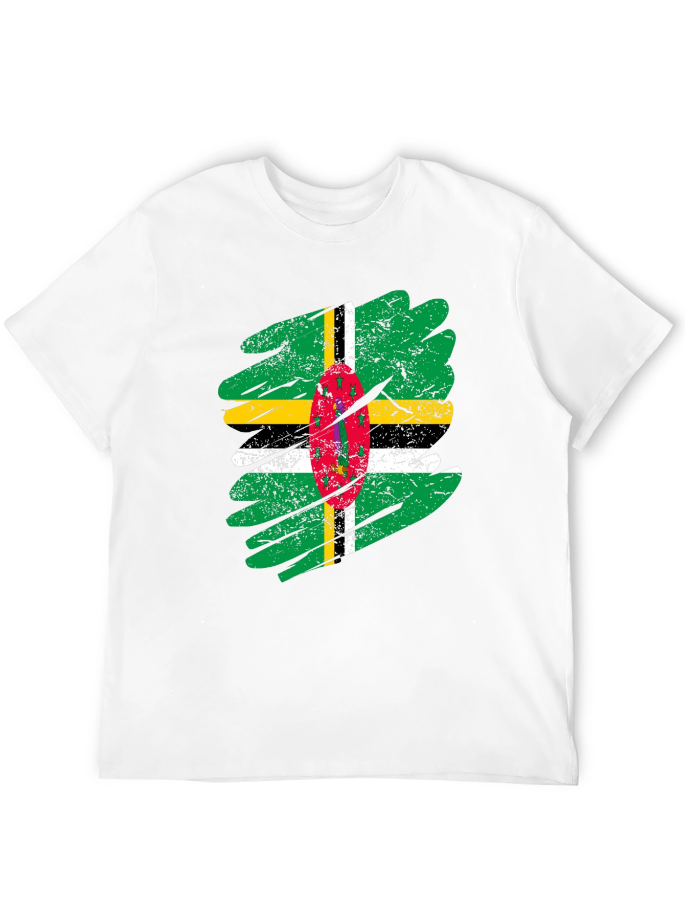 Dominica Flag T-Shirt - Distressed Grunge