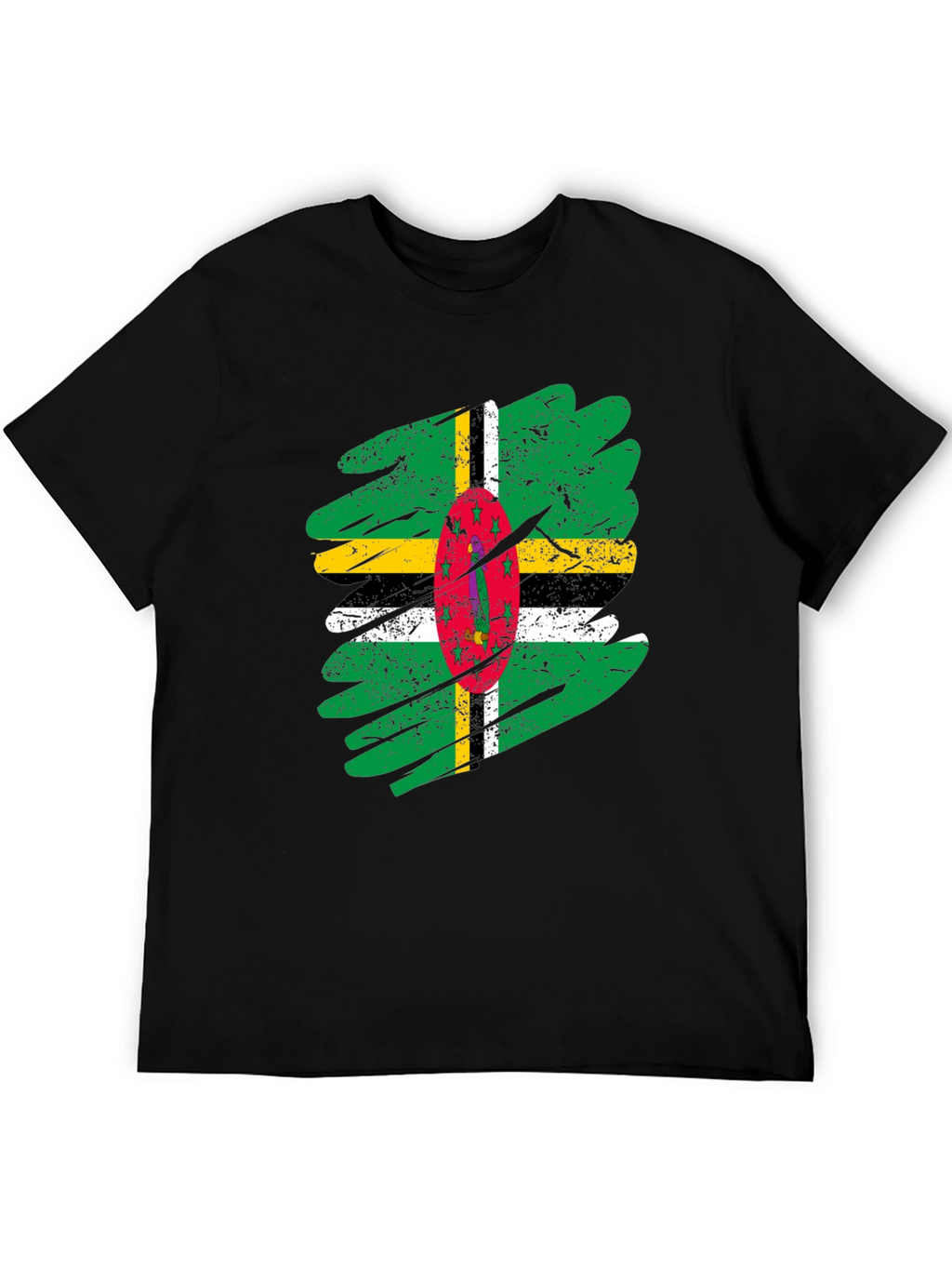 Dominica Flag T-Shirt - Distressed Grunge