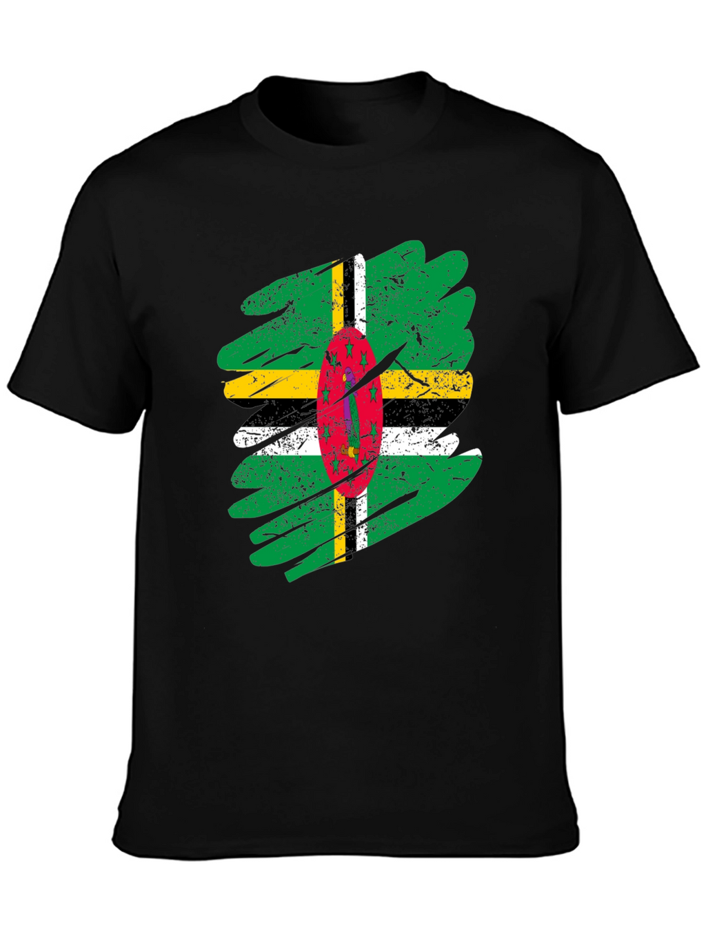 Dominica Flag T-Shirt - Distressed Grunge