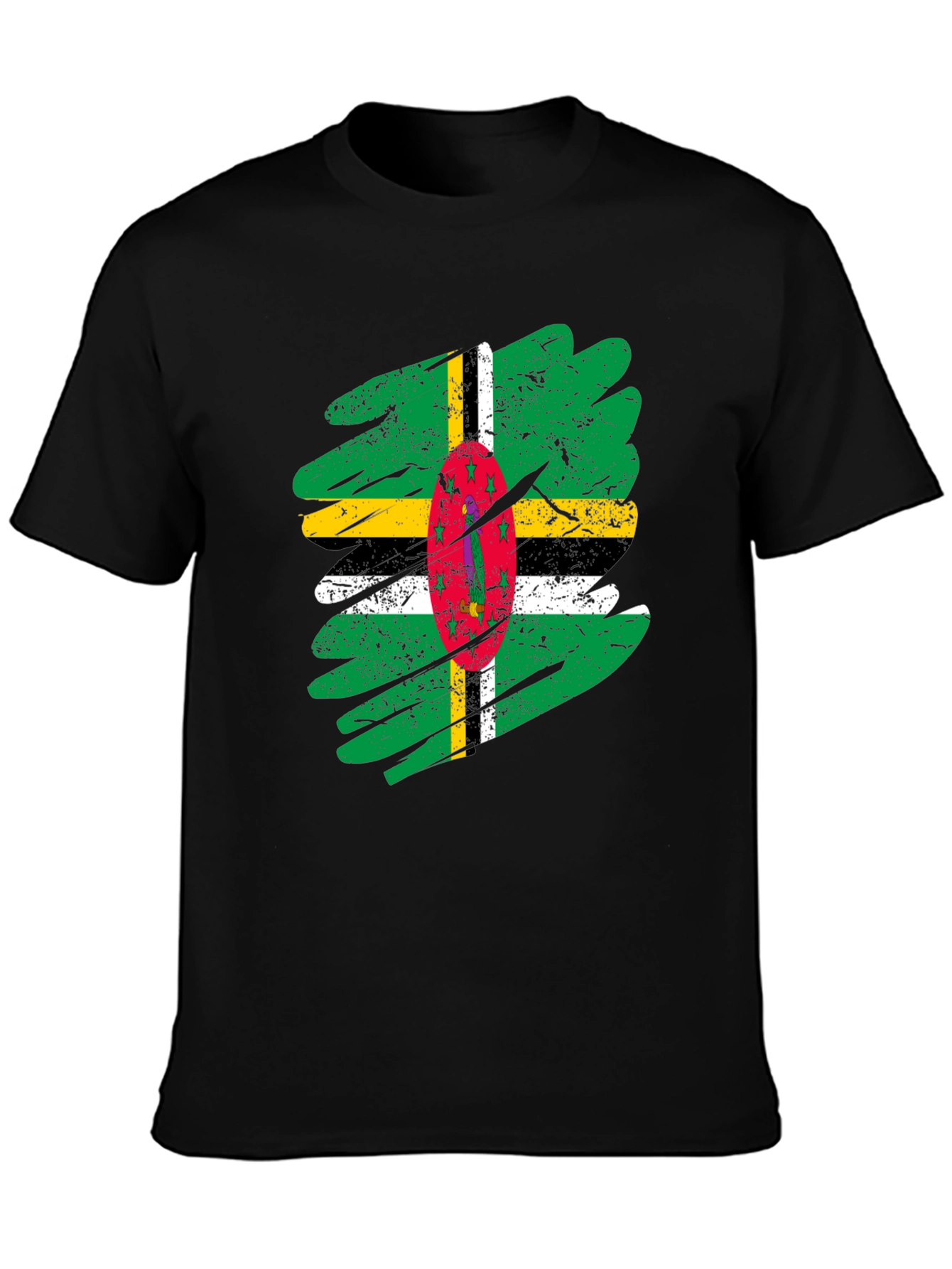 Dominica Flag T-Shirt - Distressed Grunge