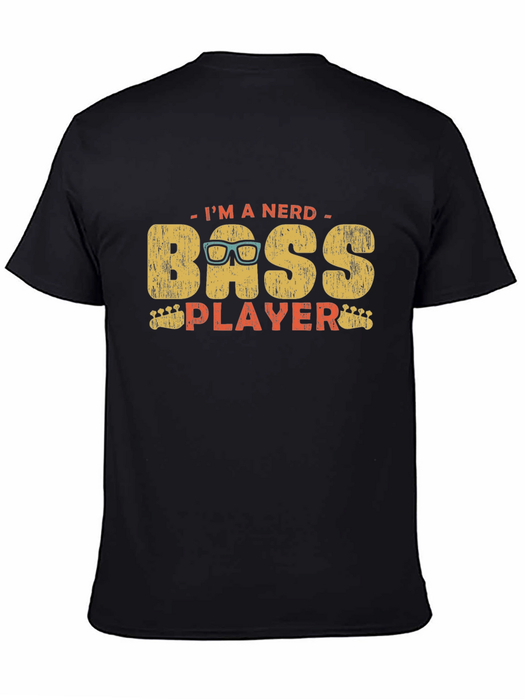 Nerd Bass Player Graphic T-Shirt - Unisex