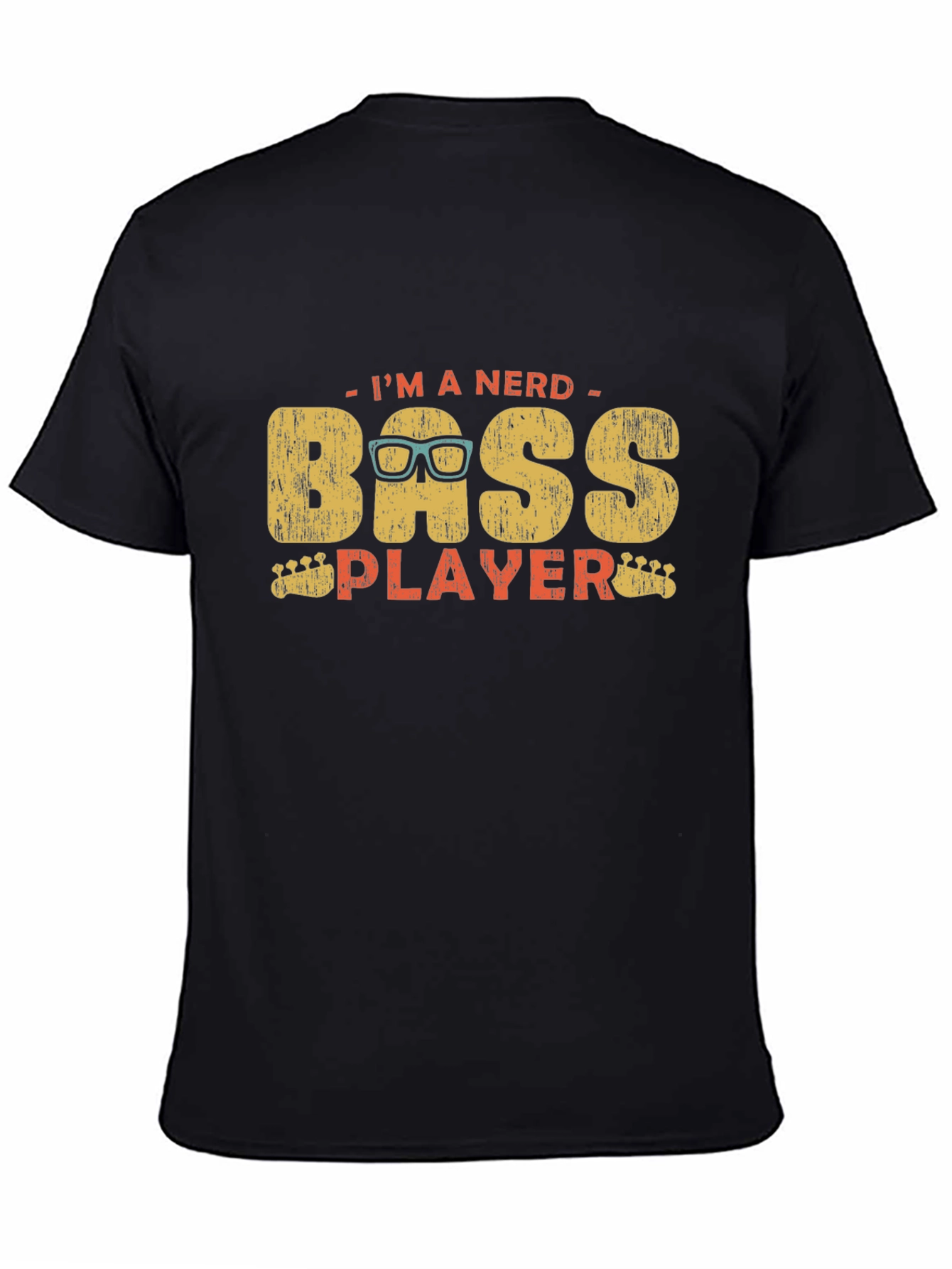 Nerd Bass Player Graphic T-Shirt - Unisex