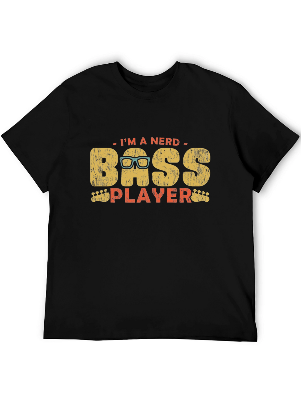 Nerd Bass Player Graphic T-Shirt - Unisex