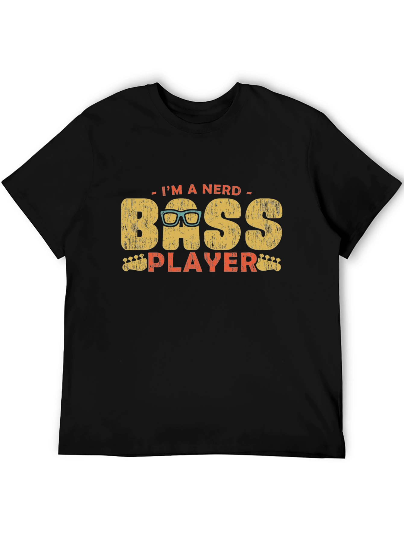 Nerd Bass Player Graphic T-Shirt - Unisex