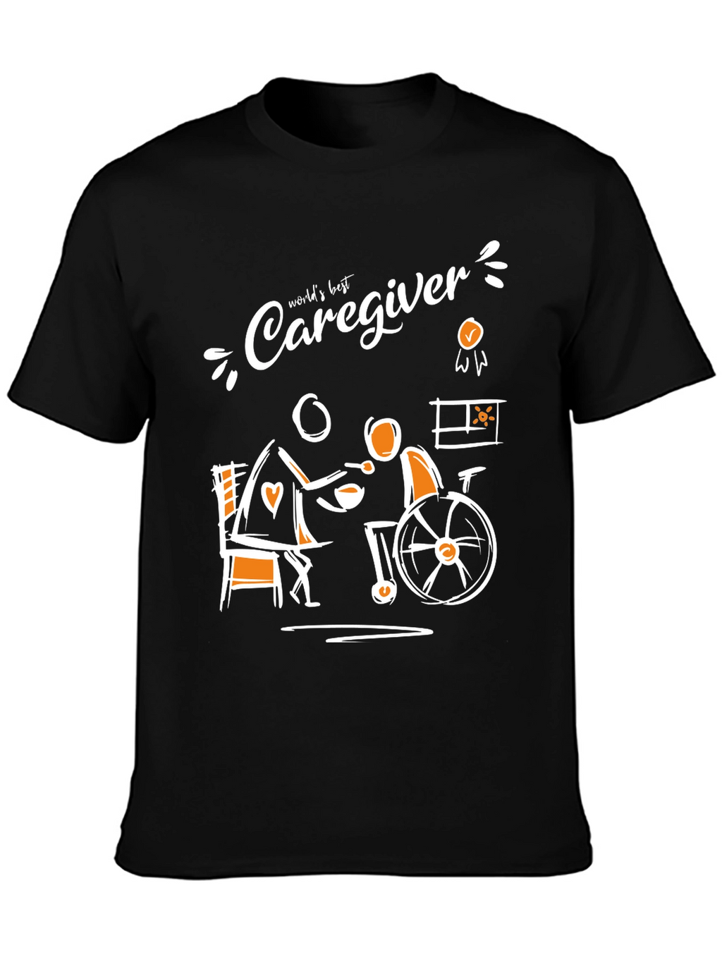 Worlds Best Caregiver T-Shirt Support Tee