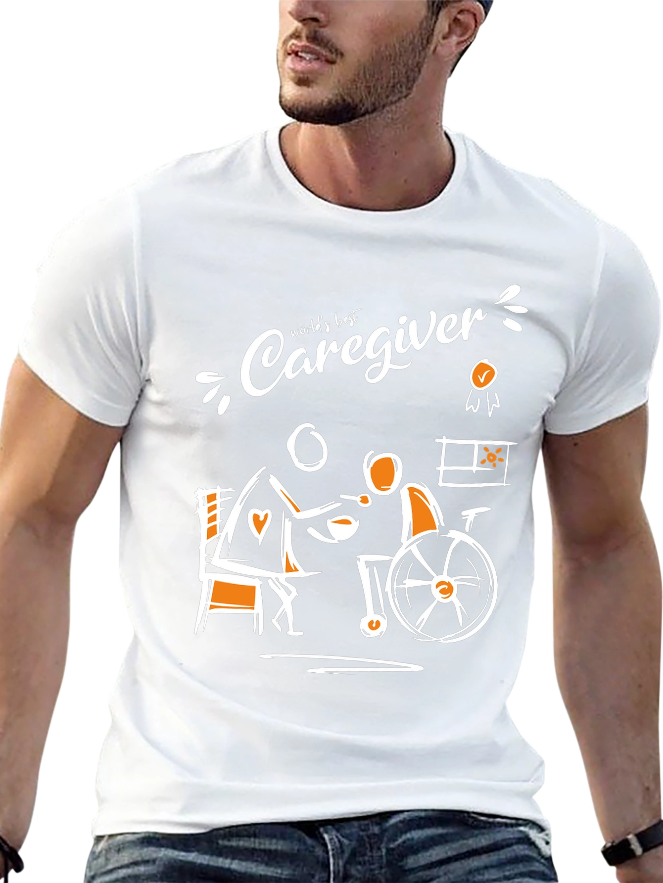 Worlds Best Caregiver T-Shirt Support Tee