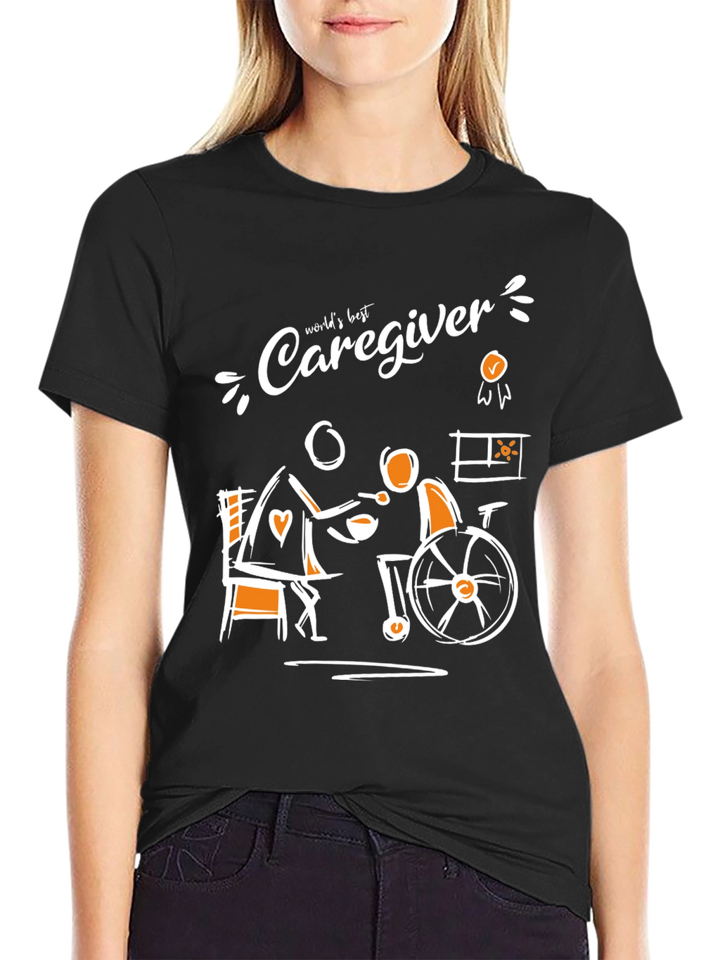Worlds Best Caregiver T-Shirt Support Tee