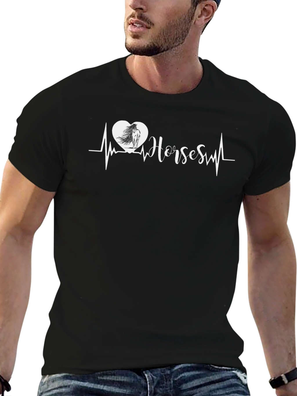 Heartbeat Horses Graphic T-Shirt
