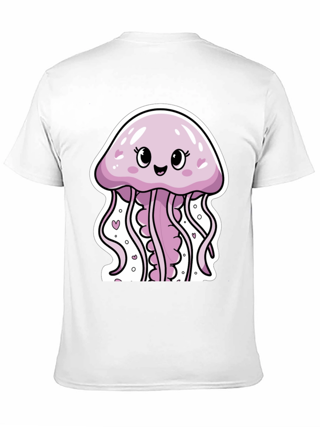 Cute Jellyfish Graphic Tee - Black