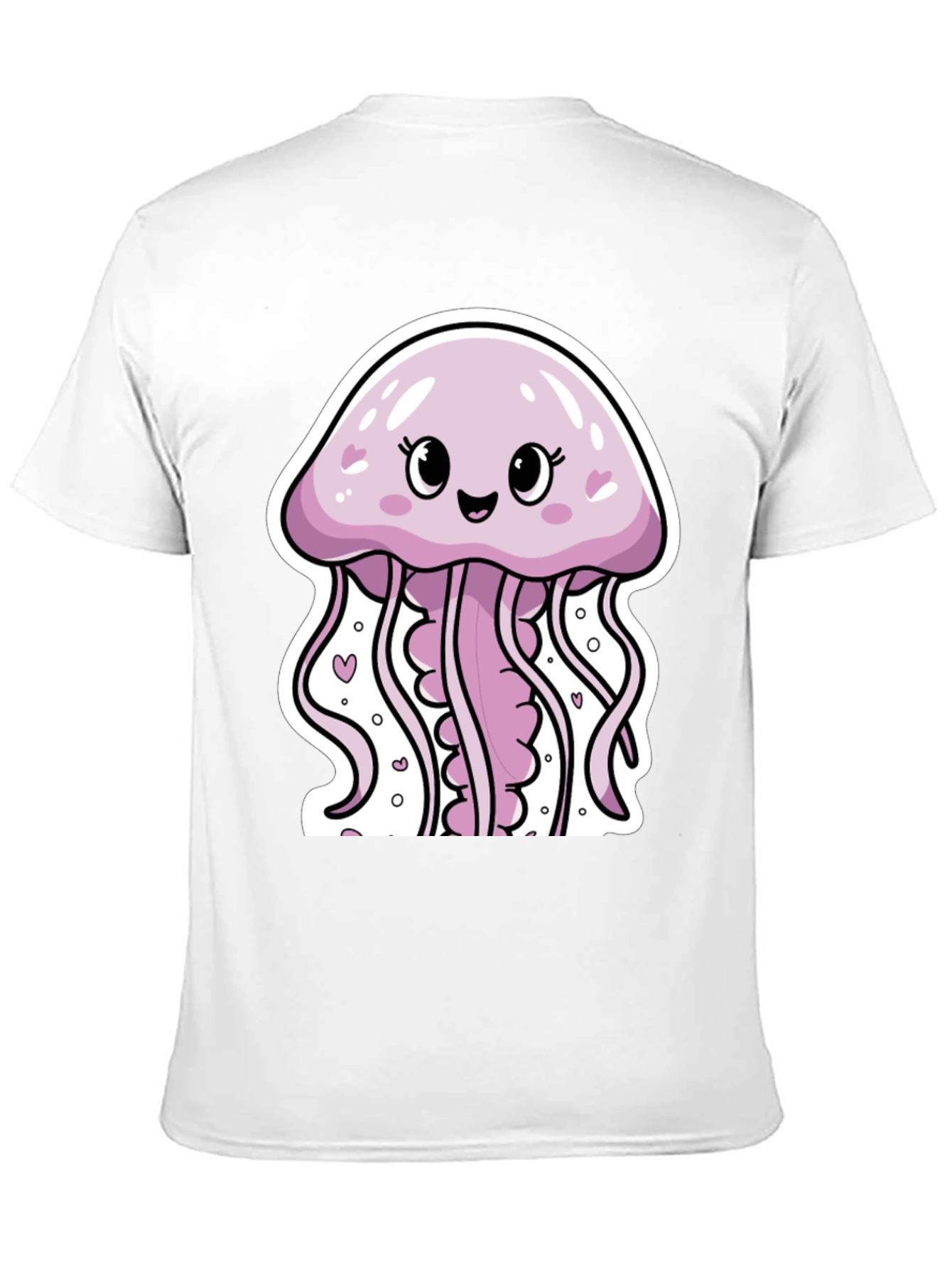 Cute Jellyfish Graphic Tee - Black