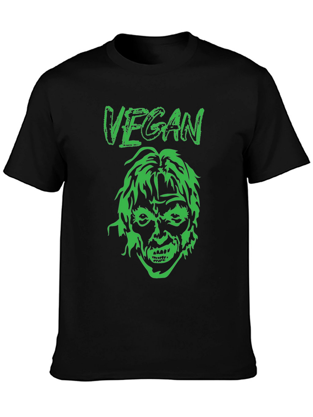 Vegan Zombie Graphic Tee - Black T-Shirt