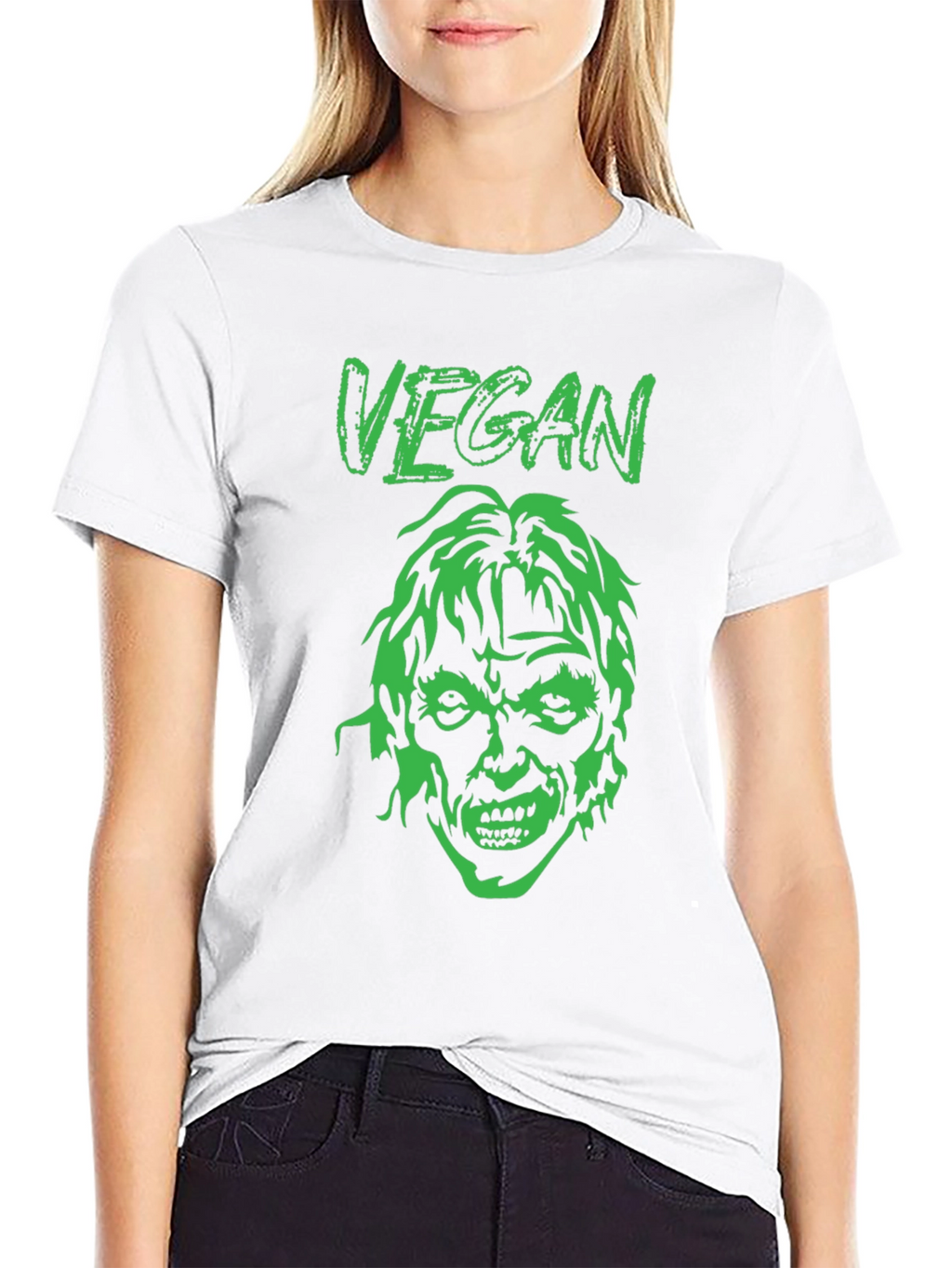 Vegan Zombie Graphic Tee - Black T-Shirt