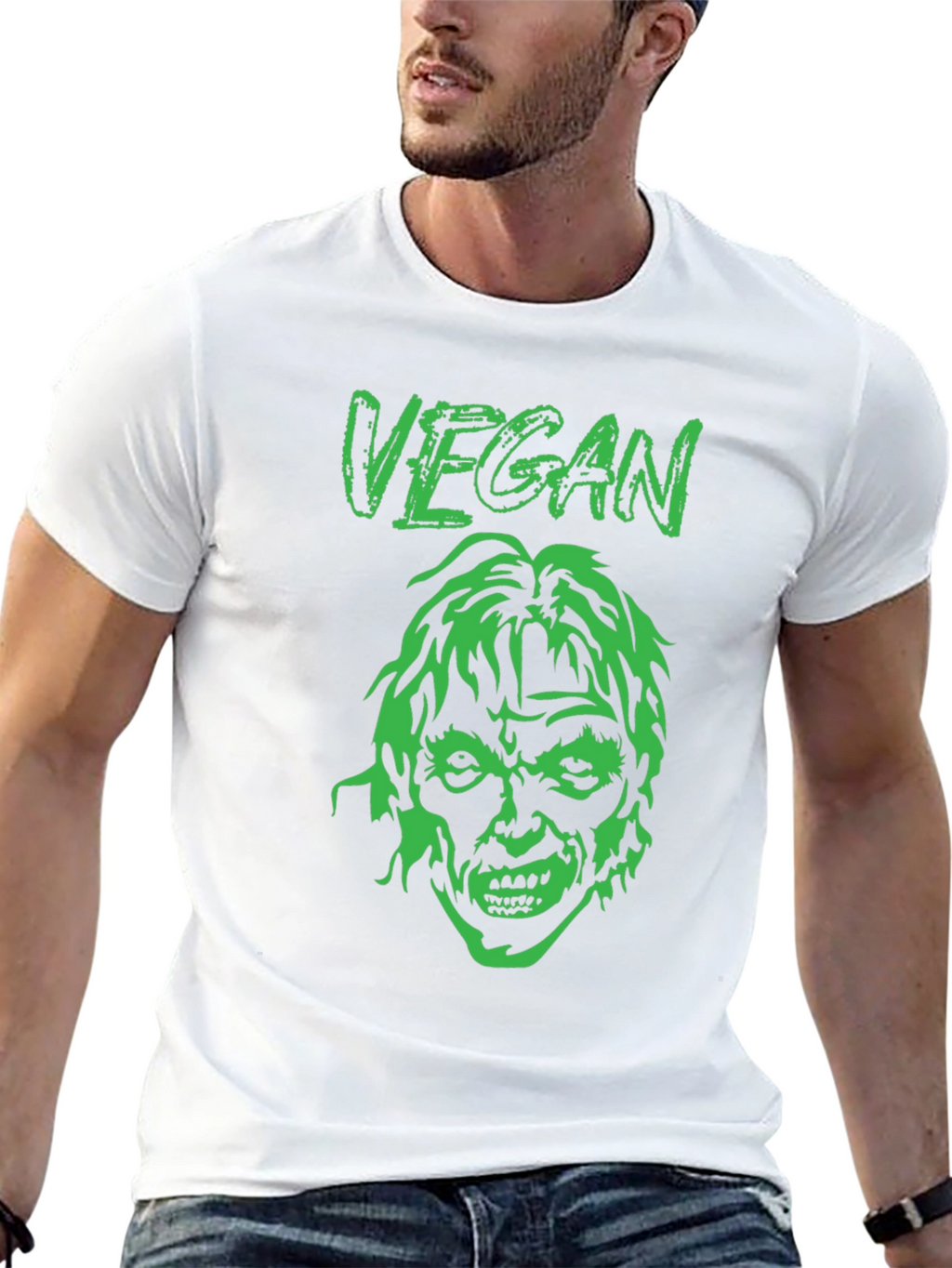 Vegan Zombie Graphic Tee - Black T-Shirt