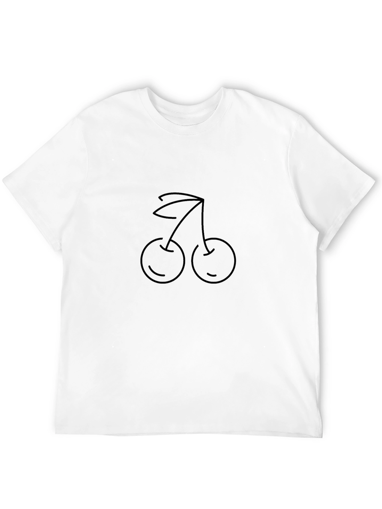 Minimalist Cherry Tee - Black Cotton Blend